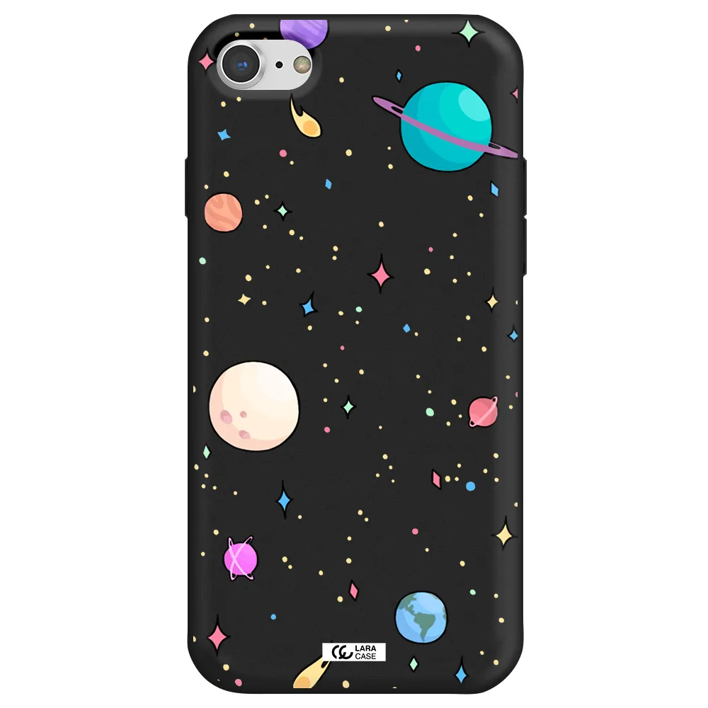 Solar System Print Apple iPhone 7 Silicone black Case