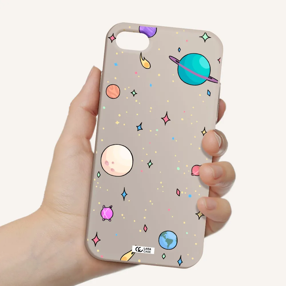 Solar System Print Apple iPhone 7 Silicone Stone Case