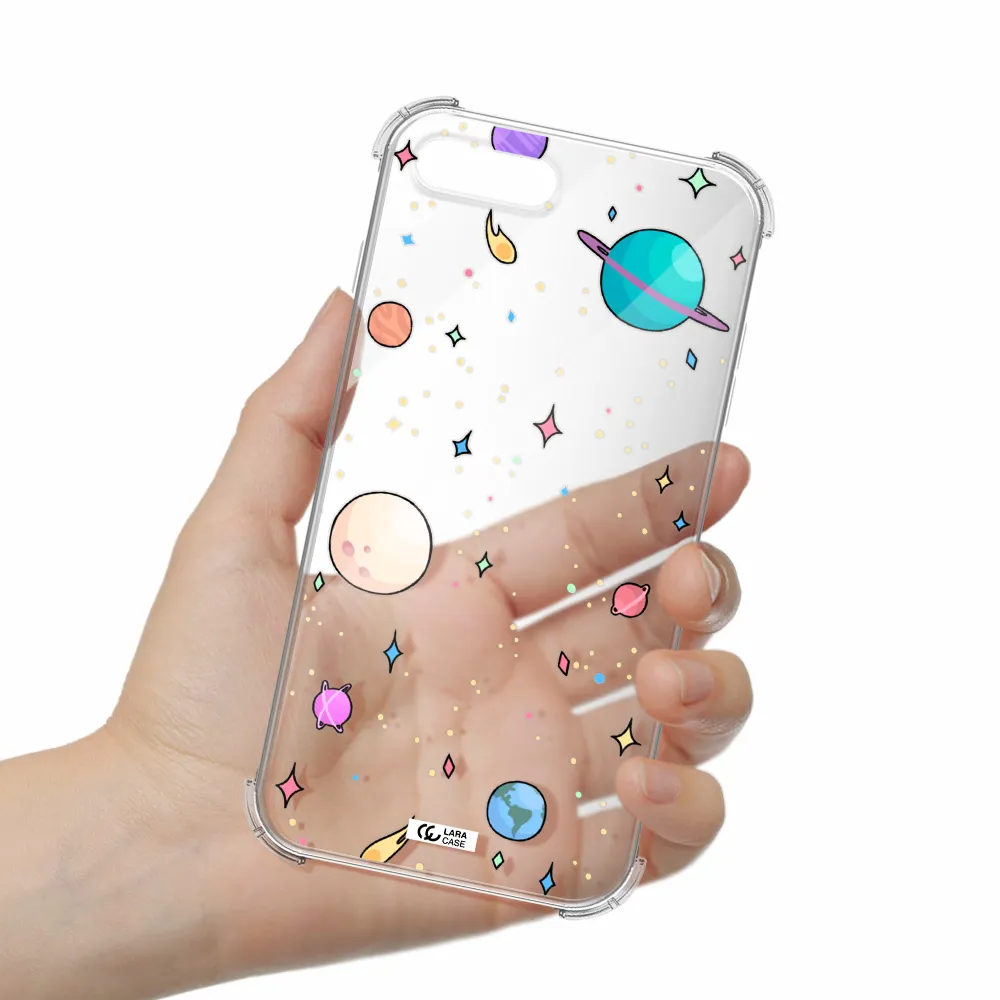 Solar System Print Apple iPhone 8 plus Clear PC Case