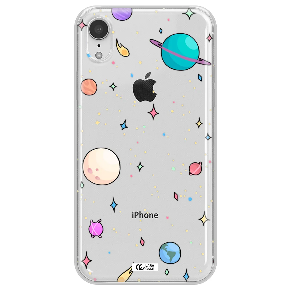 Solar System Print Apple iPhone XR Clear TPU Case