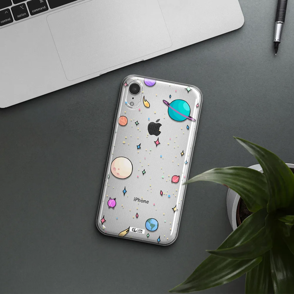 Solar System Print Apple iPhone XR Clear TPU Case