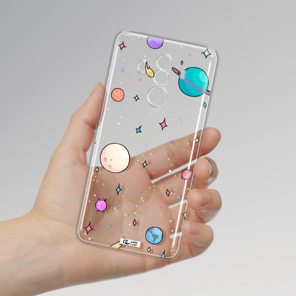 Solar System Print Huawei Mate 10 Pro Clear TPU Case