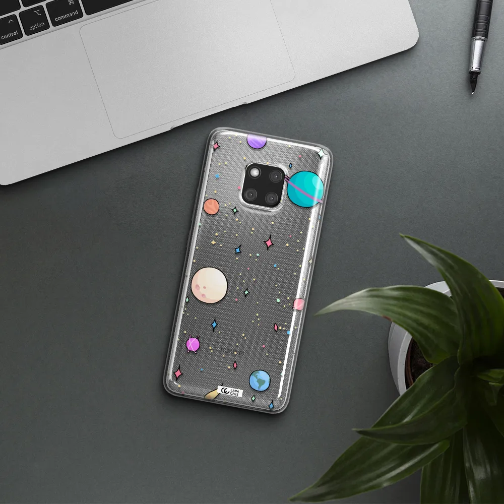 Solar System Print Huawei Mate 20 Pro Clear TPU Case