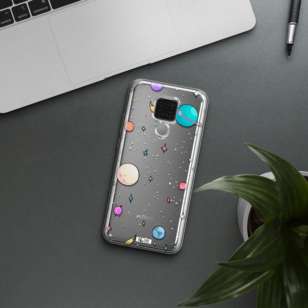 Solar System Print Huawei Mate 30 Lite Clear TPU Case
