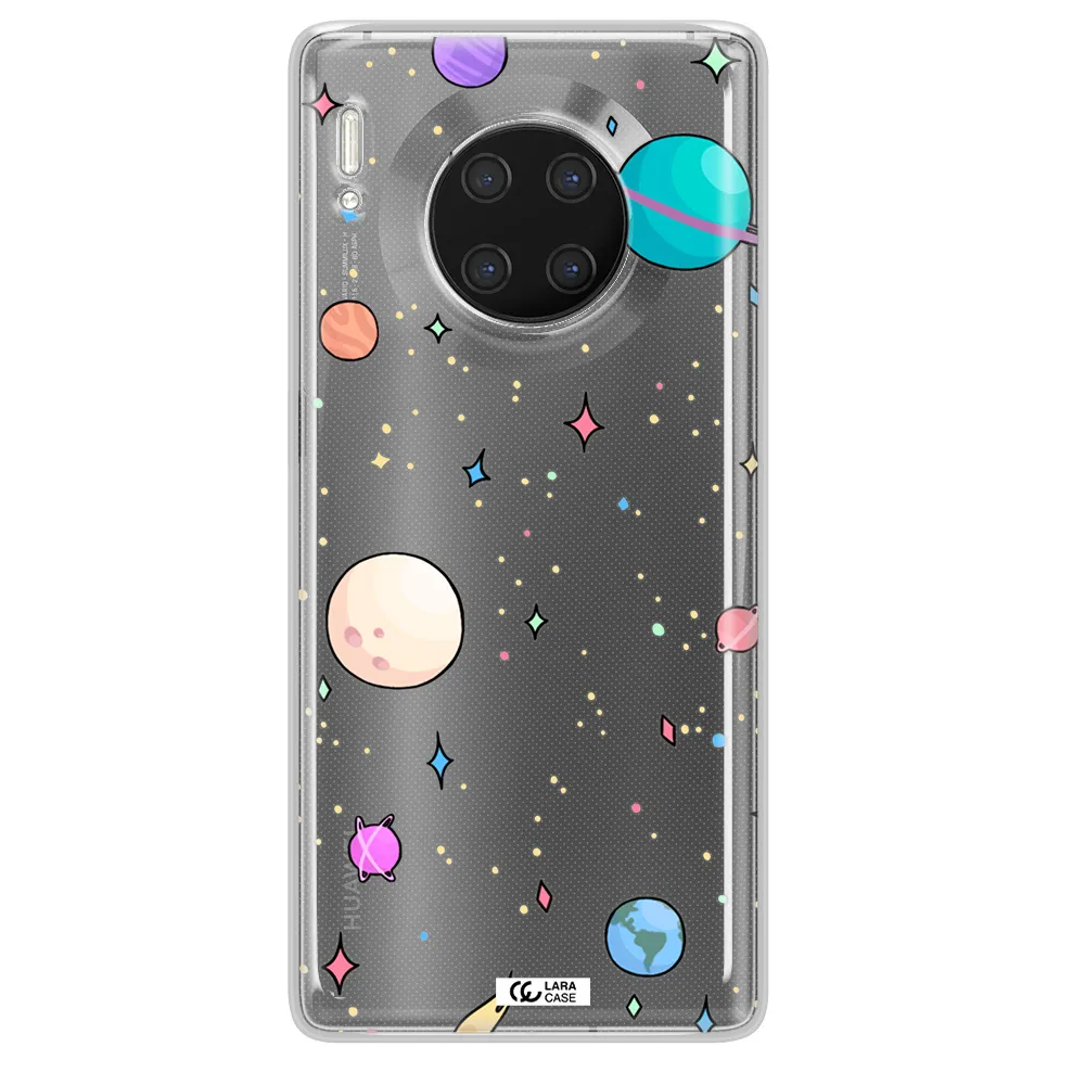 Solar System Print Huawei Mate 30 Pro Clear TPU Case