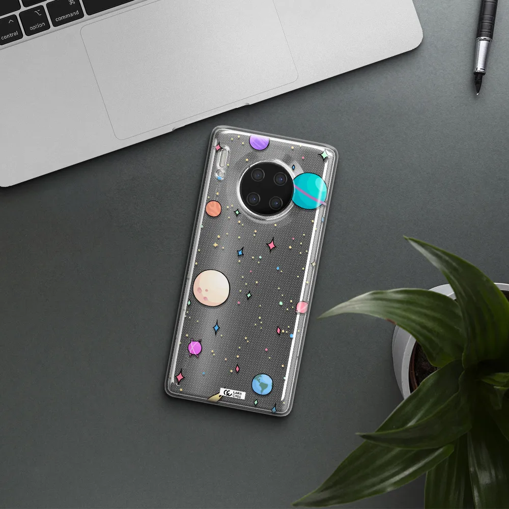 Solar System Print Huawei Mate 30 Pro Clear TPU Case