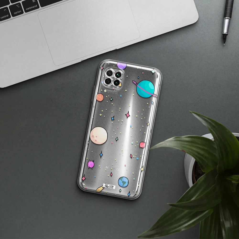 Solar System Print Huawei Nova 7I Clear Tpu Case