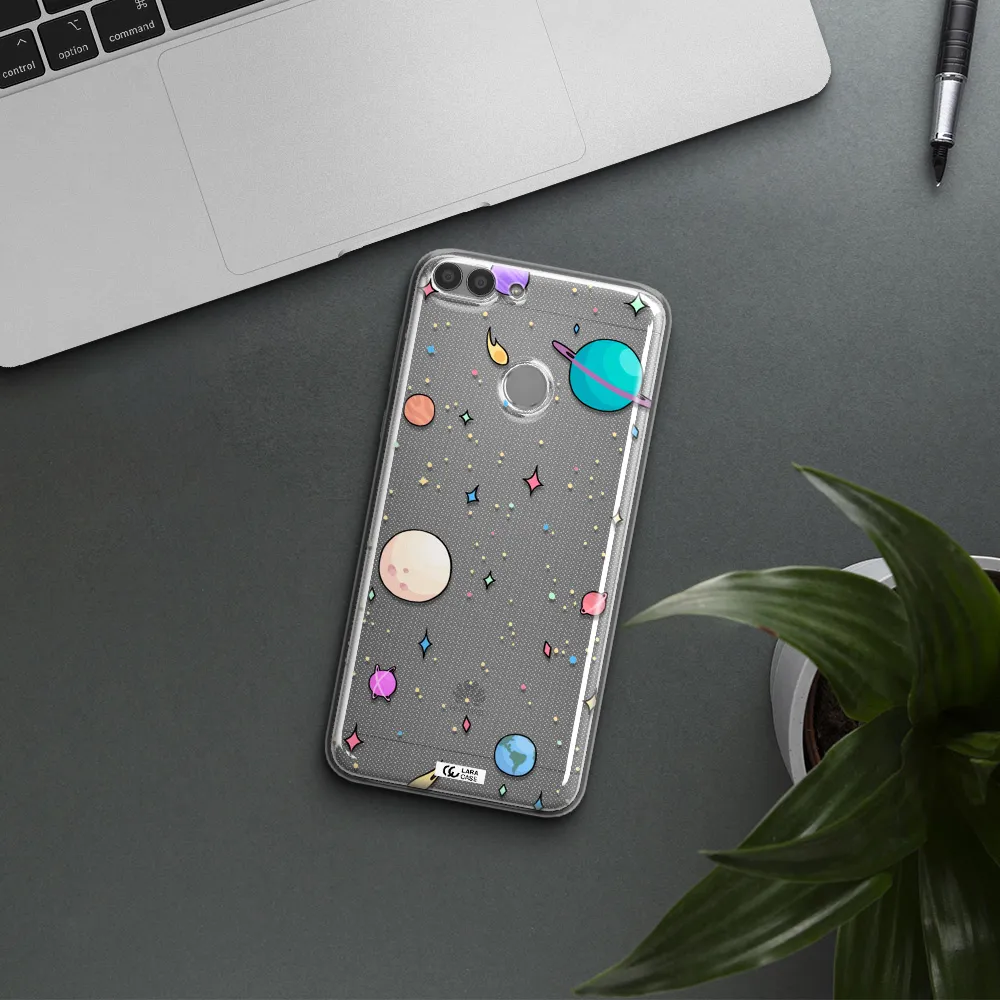 Solar System Print Huawei P Smart 2017 Clear TPU Case