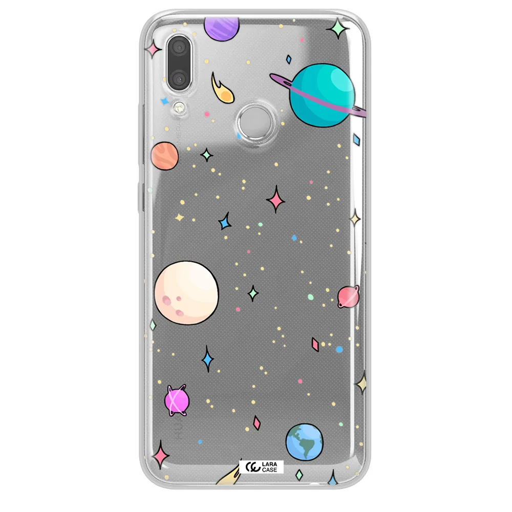 Solar System Print Huawei P Smart 2019 Clear TPU Case