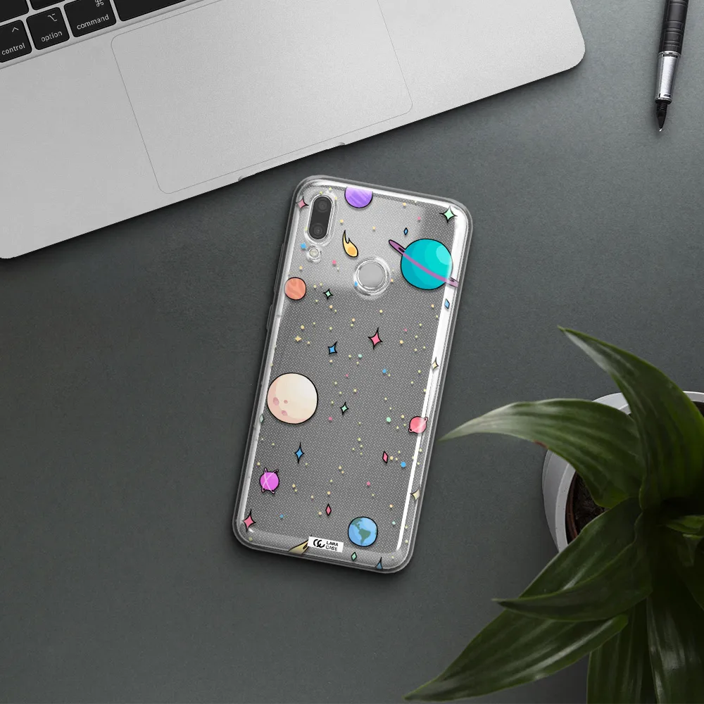 Solar System Print Huawei P Smart 2019 Clear TPU Case