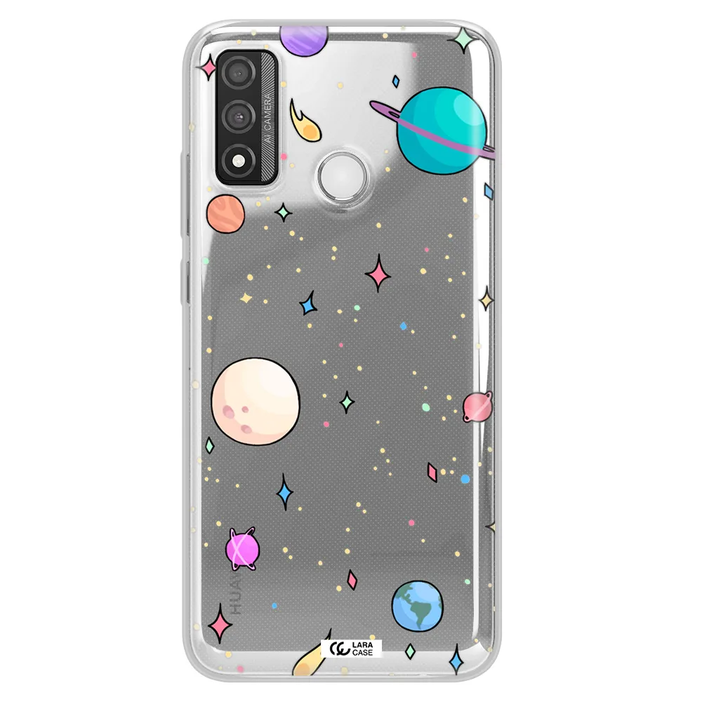 Solar System Print Huawei P Smart 2020 Clear TPU Case