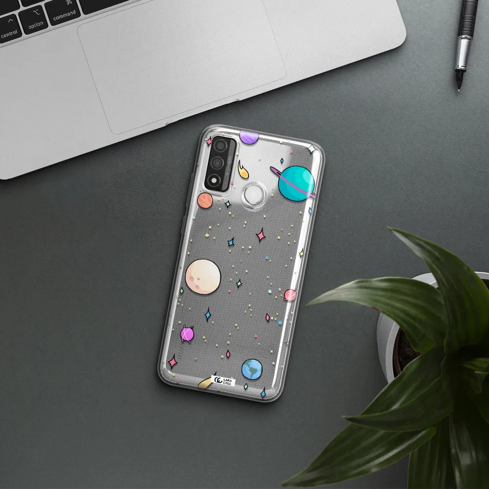 Solar System Print Huawei P Smart 2020 Clear TPU Case