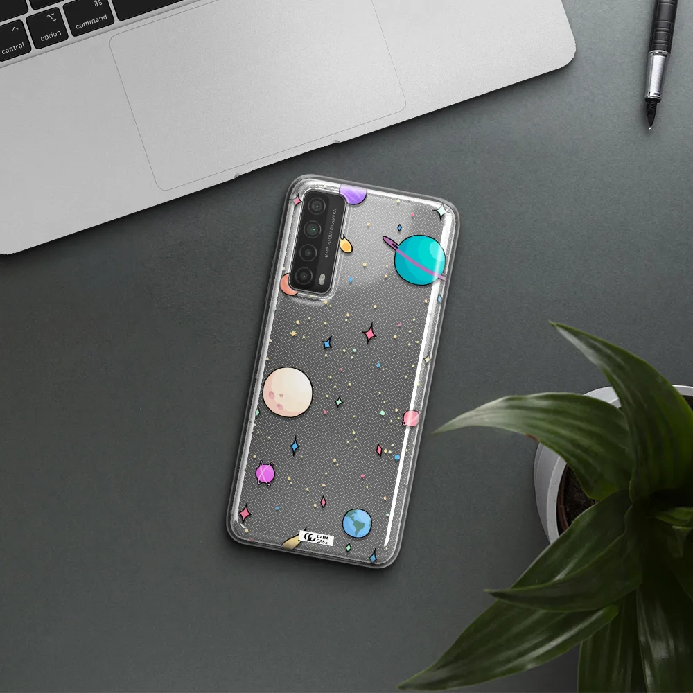 Solar System Print Huawei P Smart 2021 Clear TPU Case
