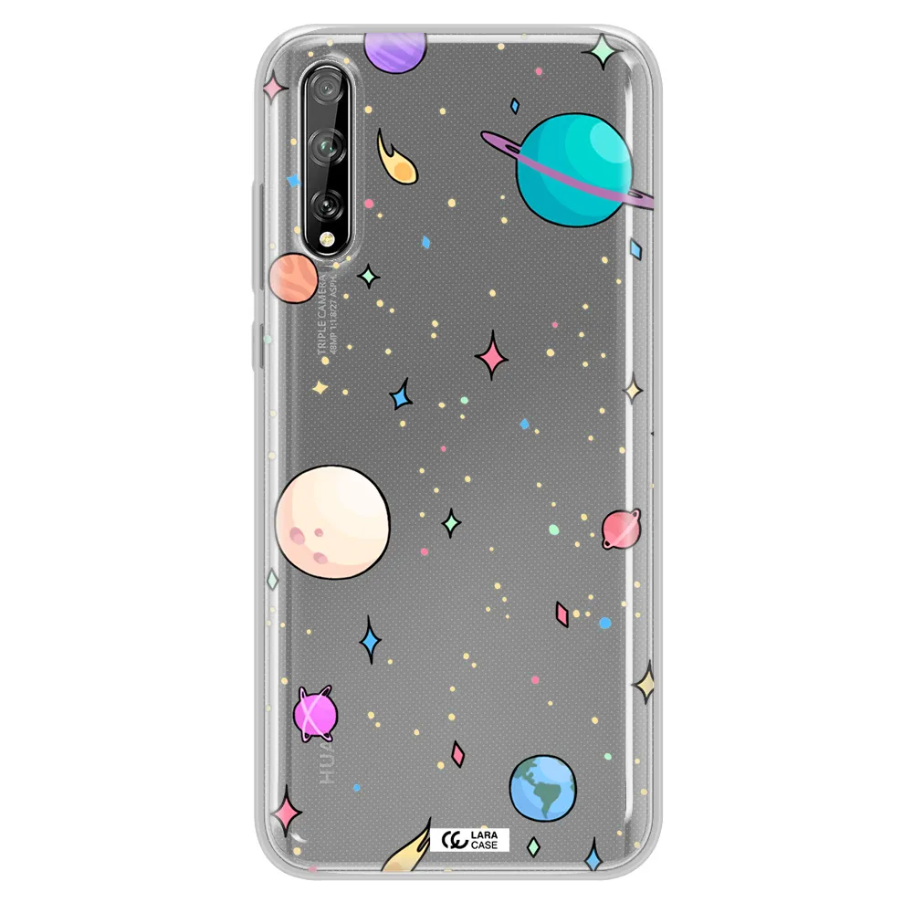 Solar System Print Huawei P Smart S Clear TPU Case