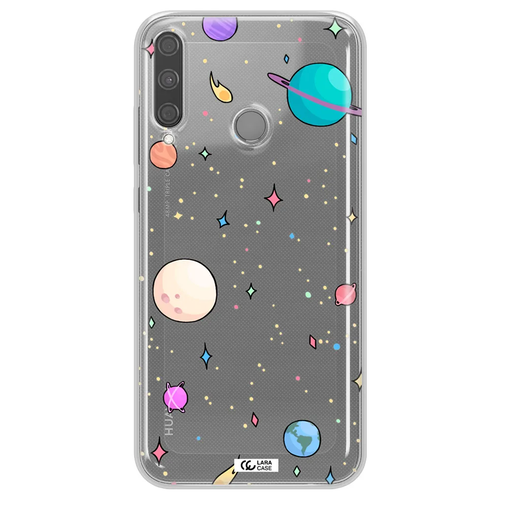 Solar System Print Huawei P40 Lite E Clear TPU Case