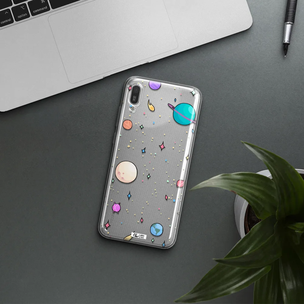 Solar System Print Huawei Y6 Pro 2019 Clear TPU Case