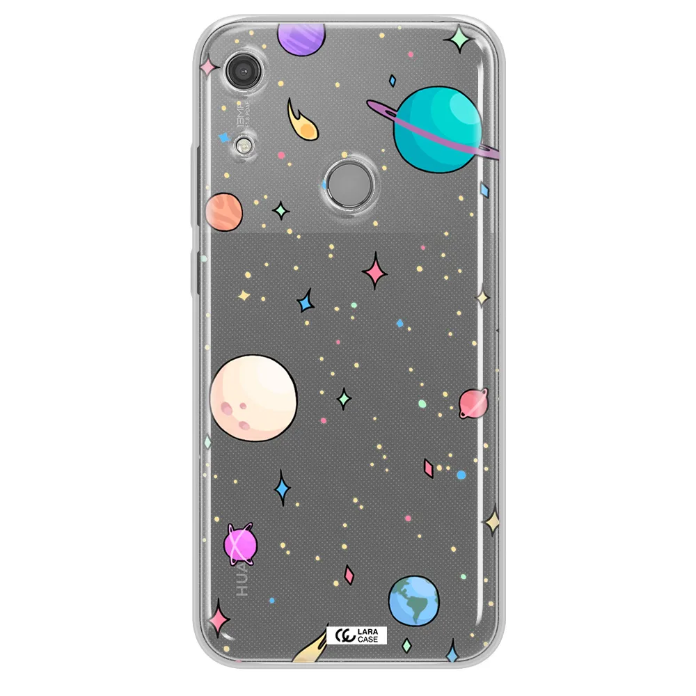 Solar System Print Huawei Y6S Clear TPU Case