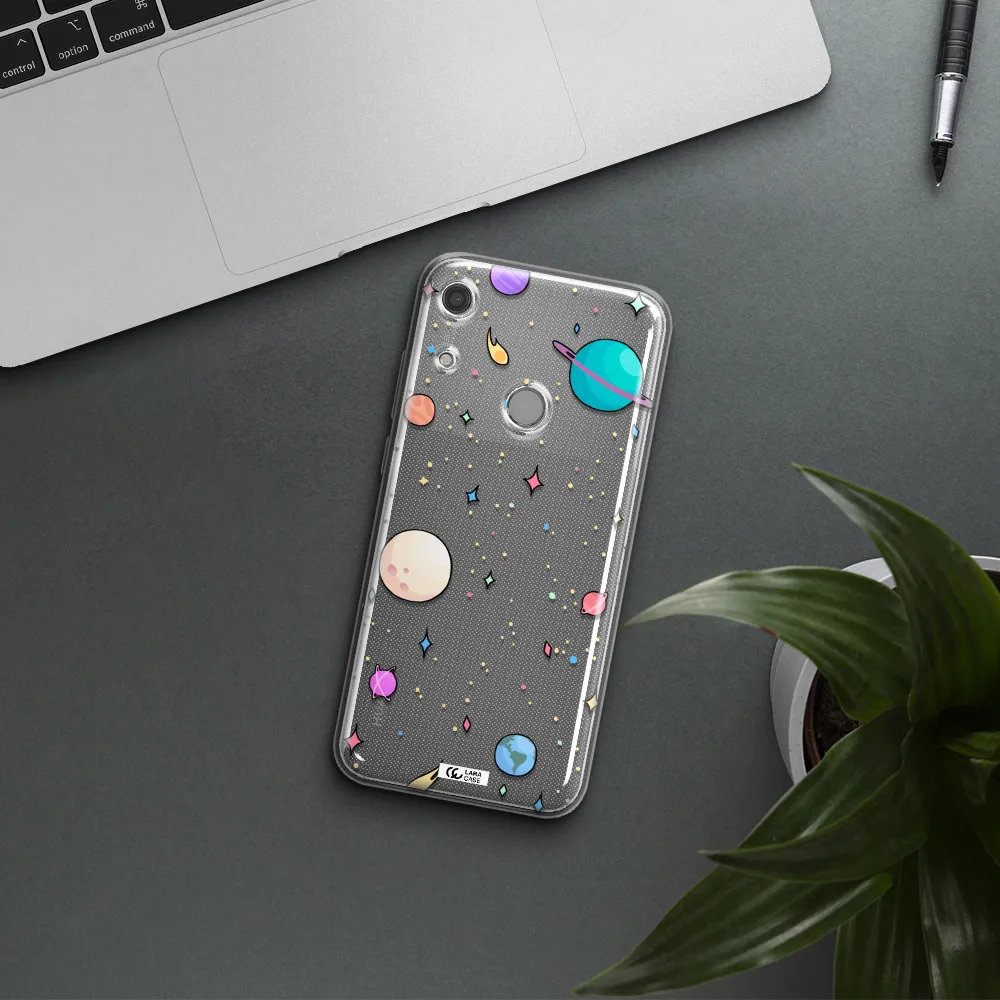 Solar System Print Huawei Y6S Clear TPU Case