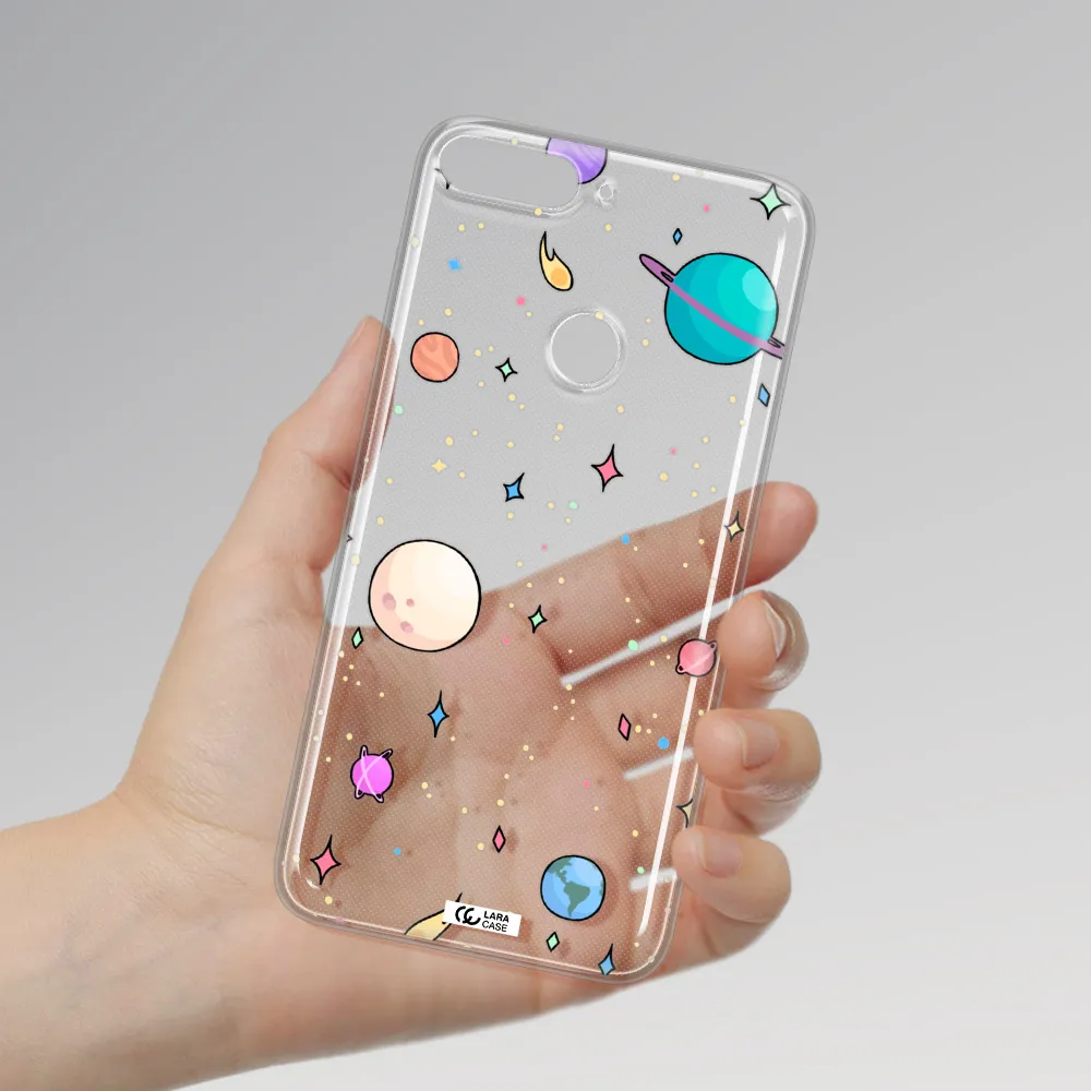 Solar System Print Huawei Y7 Prime 2018 Clear TPU Case