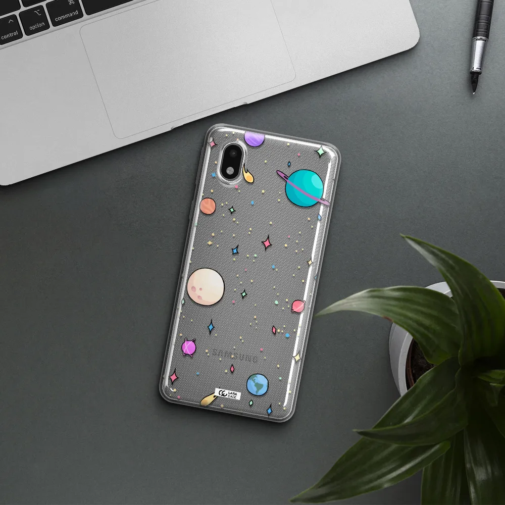 Solar System Print Samsung A01 Core Clear Tpu Case