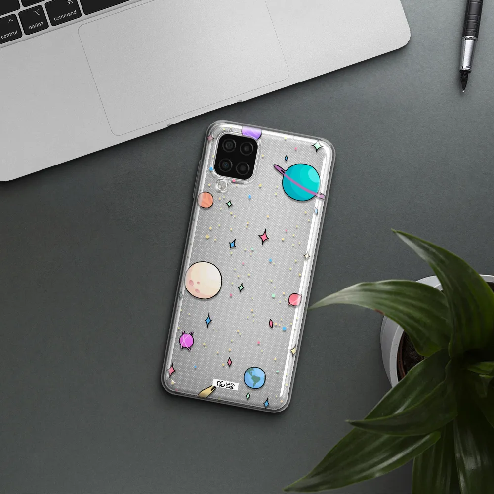 Solar System Print Samsung A12 4g Clear TPU Case