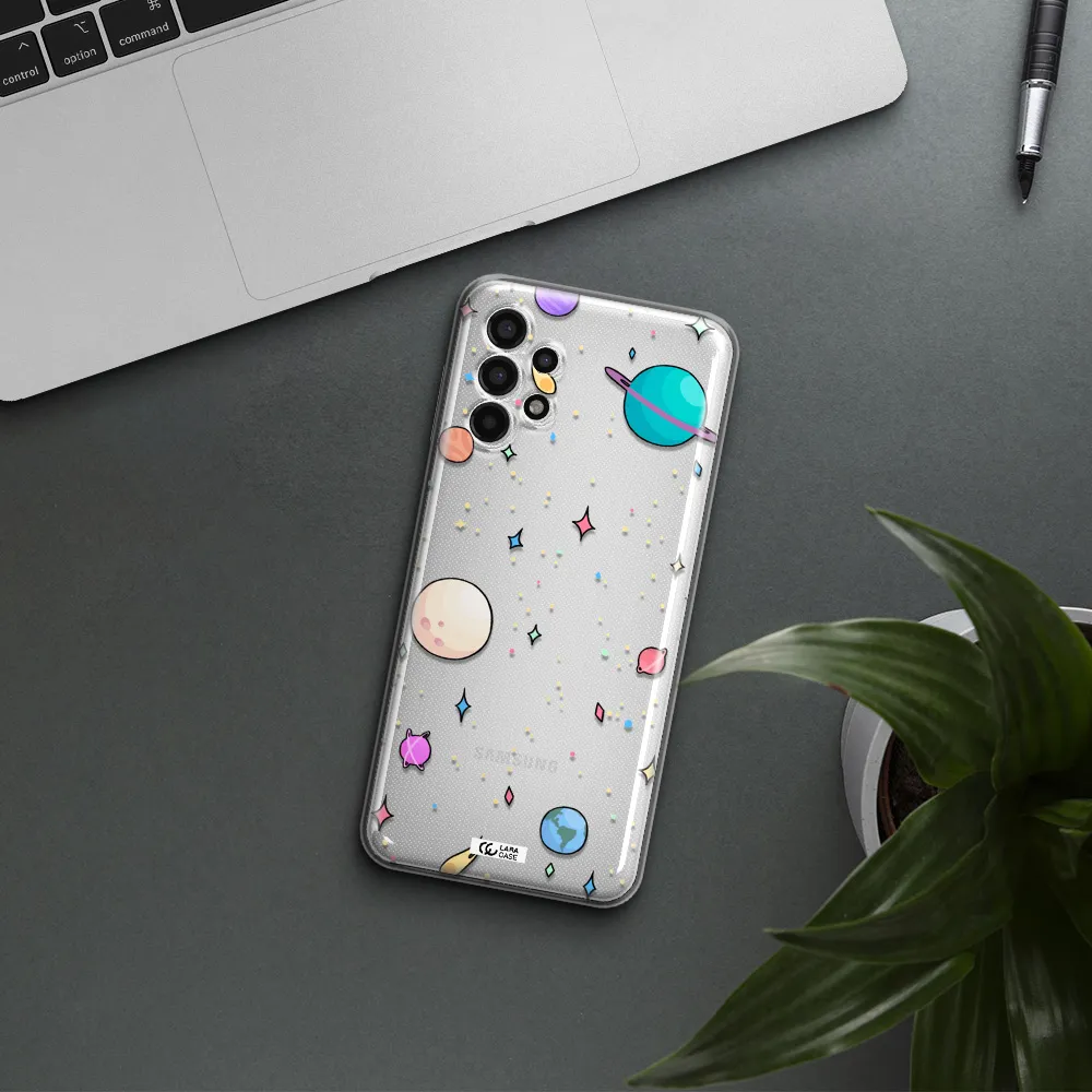 Solar System Print Samsung A13 4g Clear TPU Case