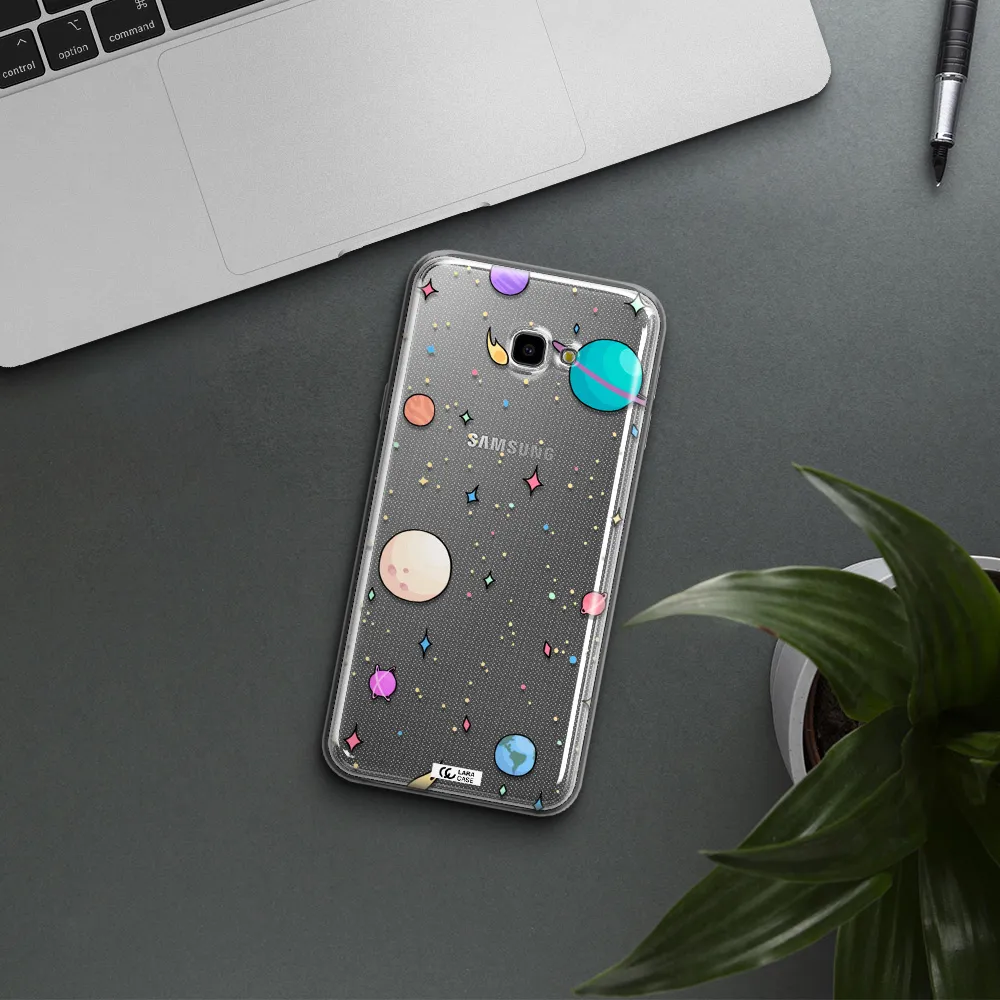 Solar System Print Samsung J4 Plus Clear TPU Case