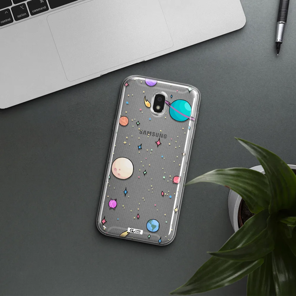 Solar System Print Samsung J5 2017 Clear TPU Case