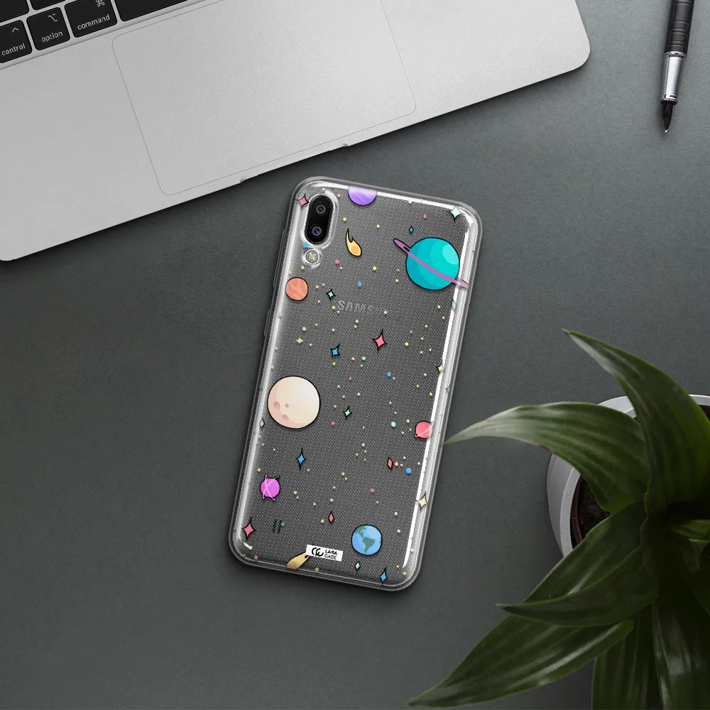 Solar System Print Samsung M10 Clear TPU Case
