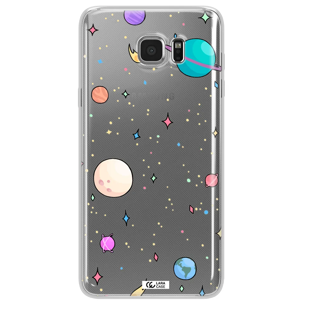 Solar System Print Samsung Note 5 Clear TPU Case
