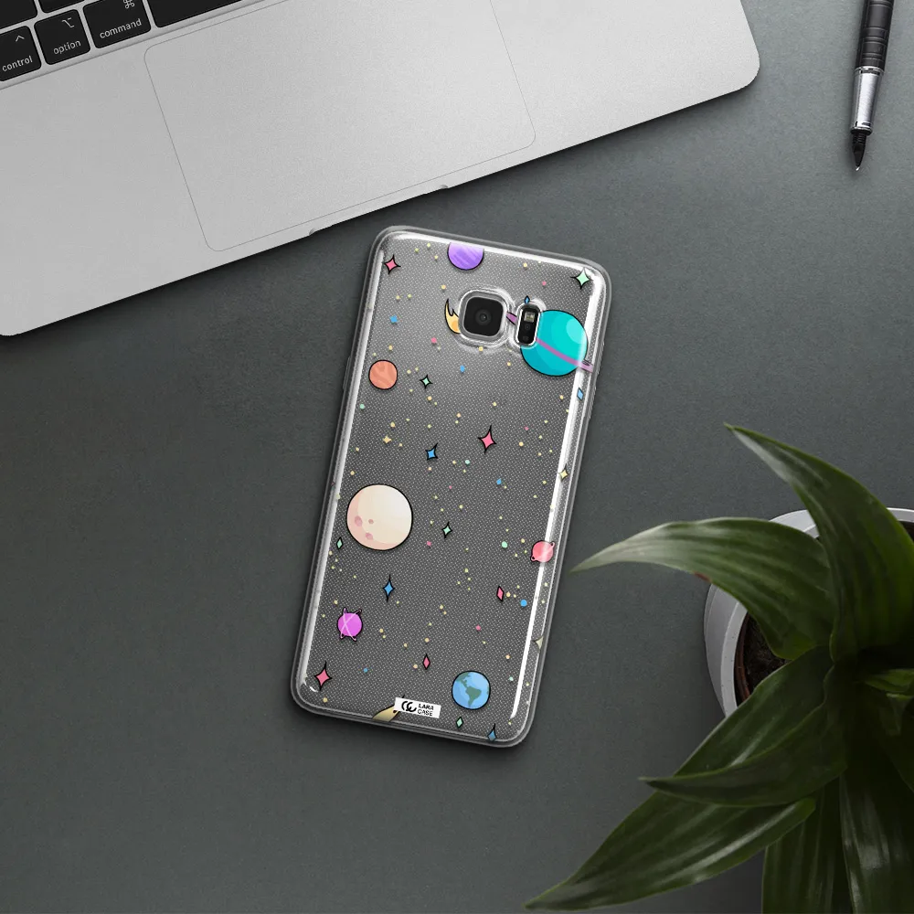 Solar System Print Samsung Note 5 Clear TPU Case