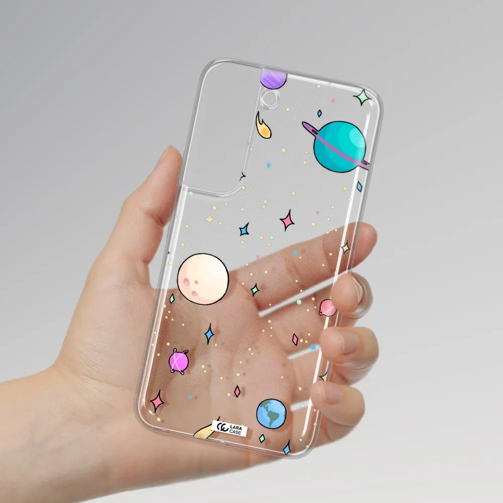Solar System Print Samsung S 22 Clear TPU Case