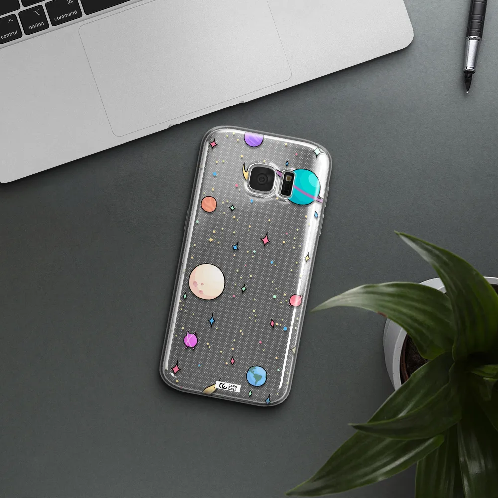 Solar System Print Samsung S 7 Clear TPU Case