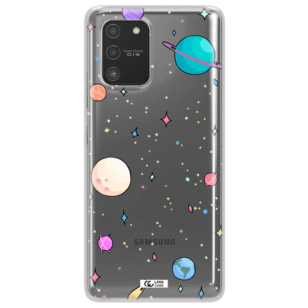 Solar System Print Samsung S10 Lite Clear TPU Case