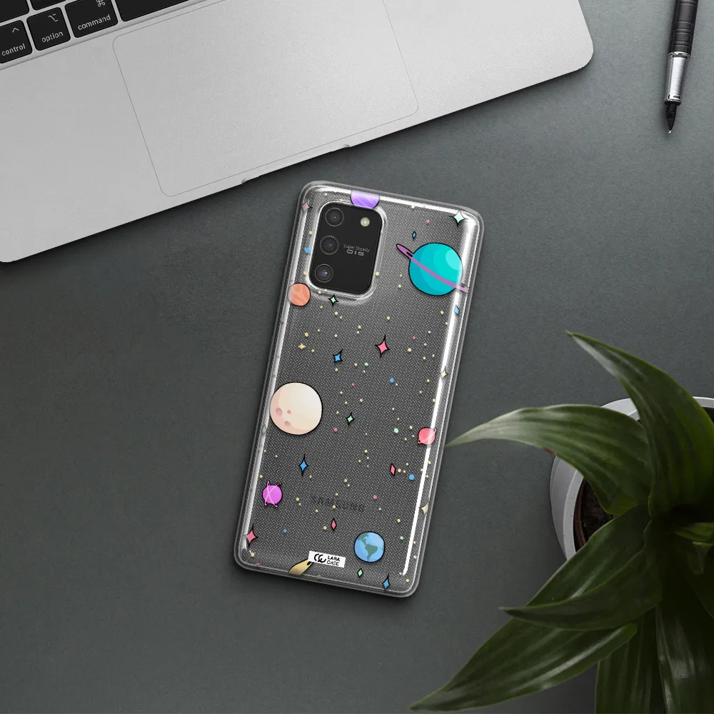 Solar System Print Samsung S10 Lite Clear TPU Case