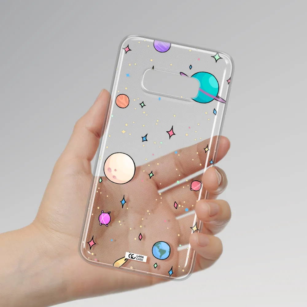 Solar System Print Samsung S10e Clear TPU Case