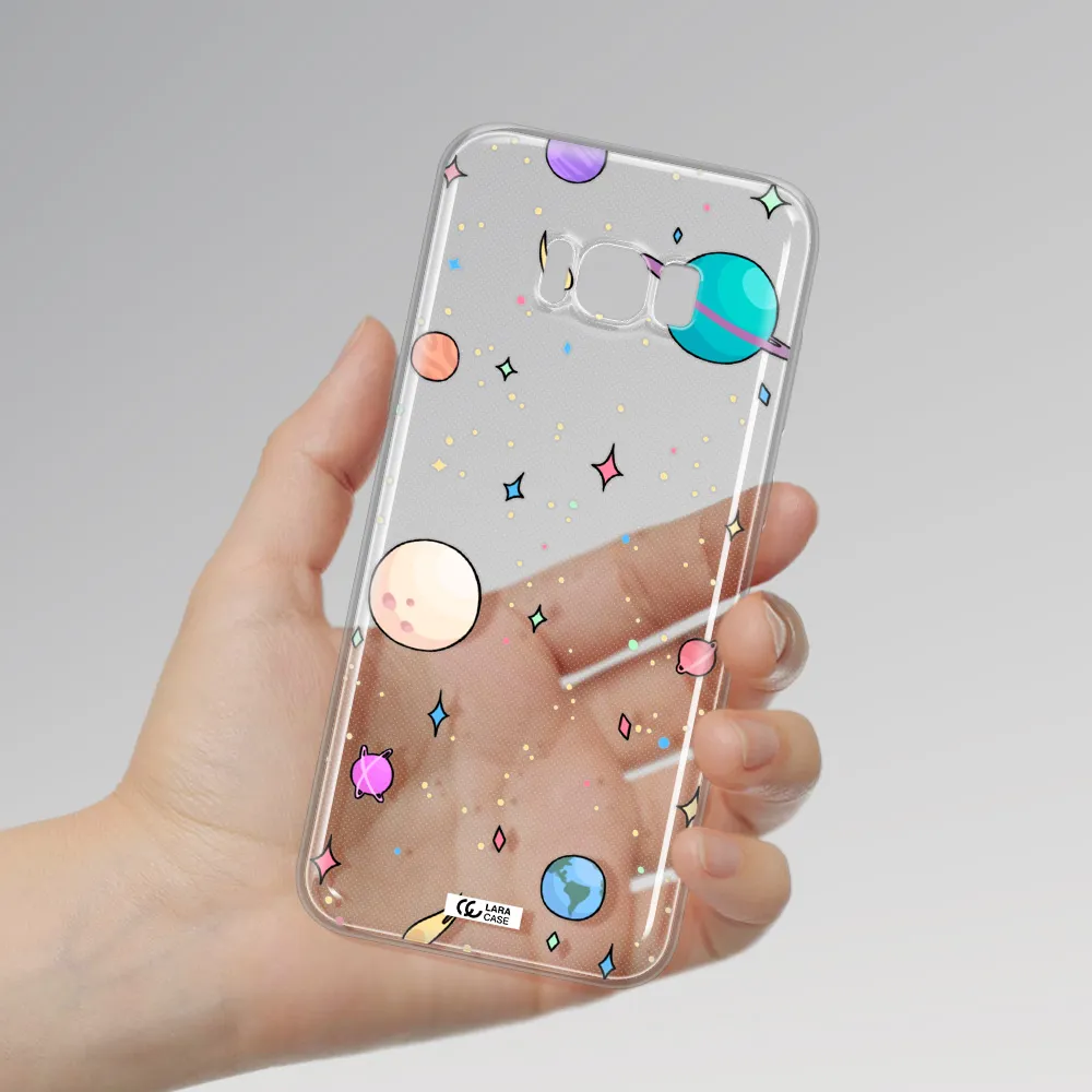 Solar System Print Samsung S8 Clear TPU Case