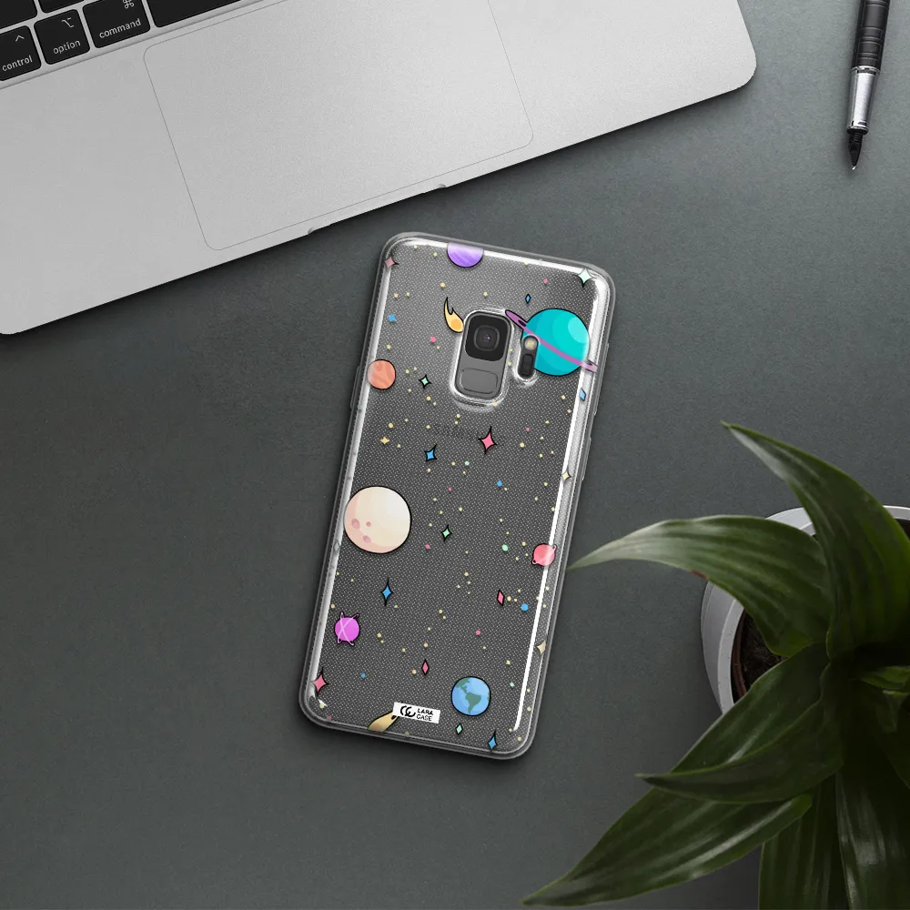 Solar System Print Samsung S9 Clear TPU Case
