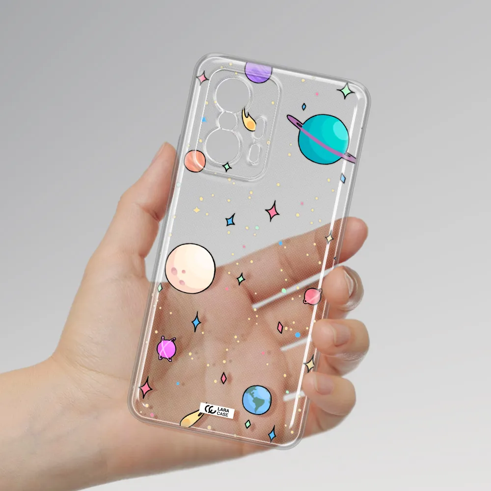 Solar System Print Xiaomi 11T Clear Tpu Case