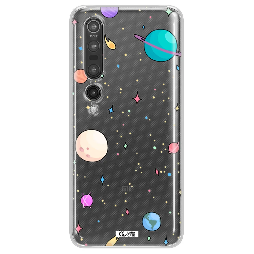 Solar System Print Xiaomi Mi 10 Pro Clear TPU Case