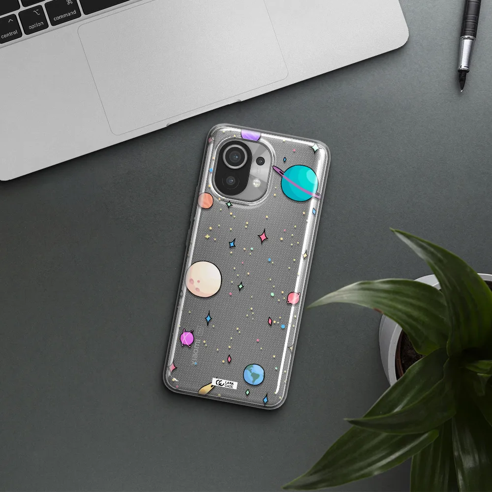 Solar System Print Xiaomi Mi 11 Clear TPU Case