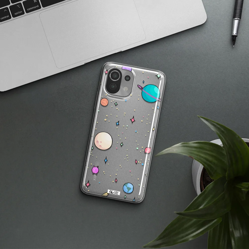 Solar System Print Xiaomi Mi 11 Lite Clear TPU Case