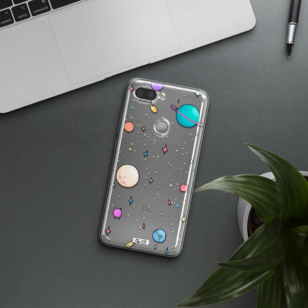 Solar System Print Xiaomi Mi 8 Lite Clear TPU Case