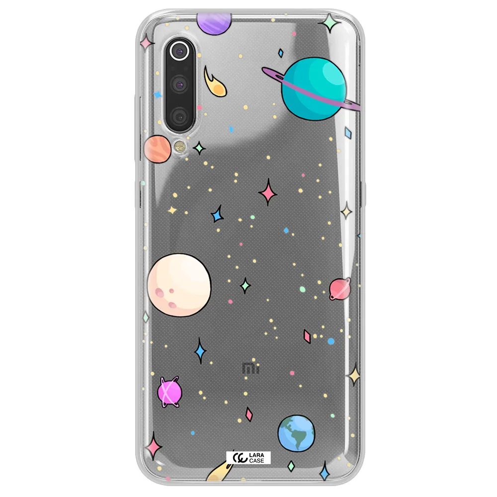 Solar System Print Xiaomi Mi 9 Clear TPU Case