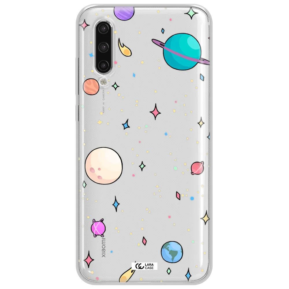Solar System Print Xiaomi Mi 9 Lite Clear Tpu Case