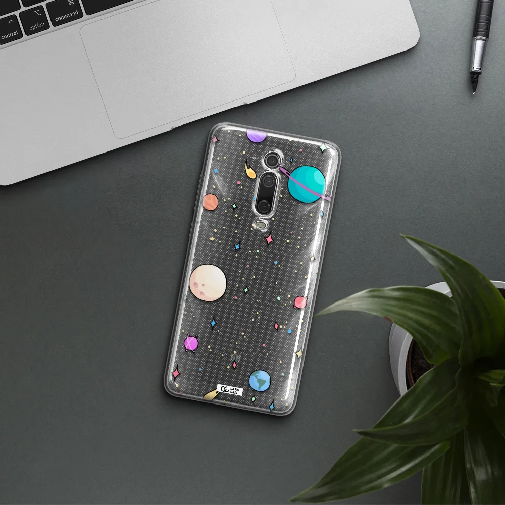 Solar System Print Xiaomi Mi 9T Clear TPU Case