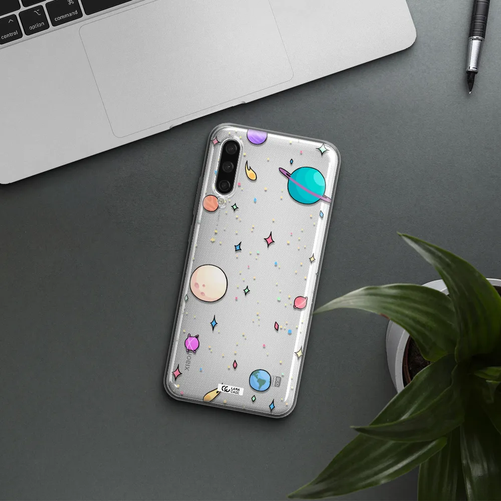 Solar System Print Xiaomi Mi A3 Clear Tpu Case