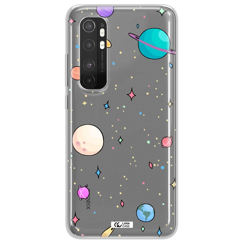 Solar System Print Xiaomi Mi Note 10 Lite Clear TPU Case