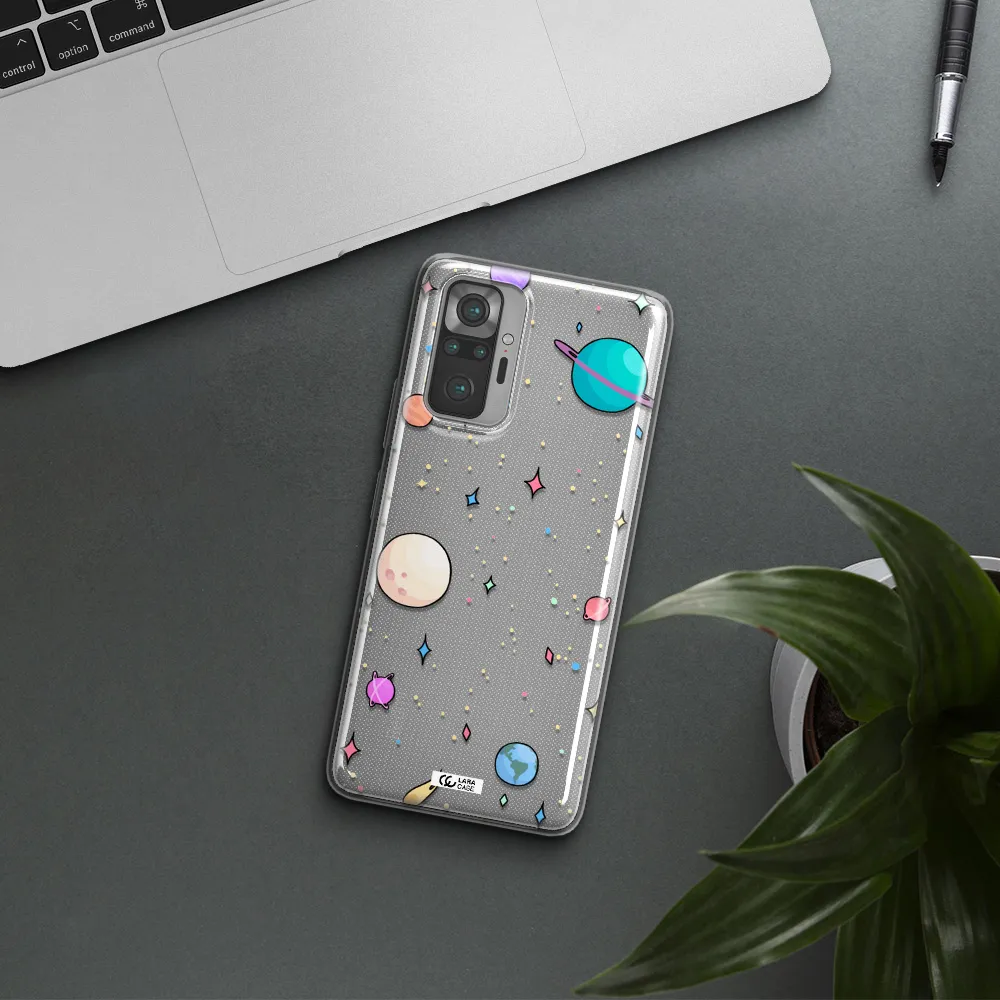 Solar System Print Xiaomi Note 10 Pro Clear TPU Case
