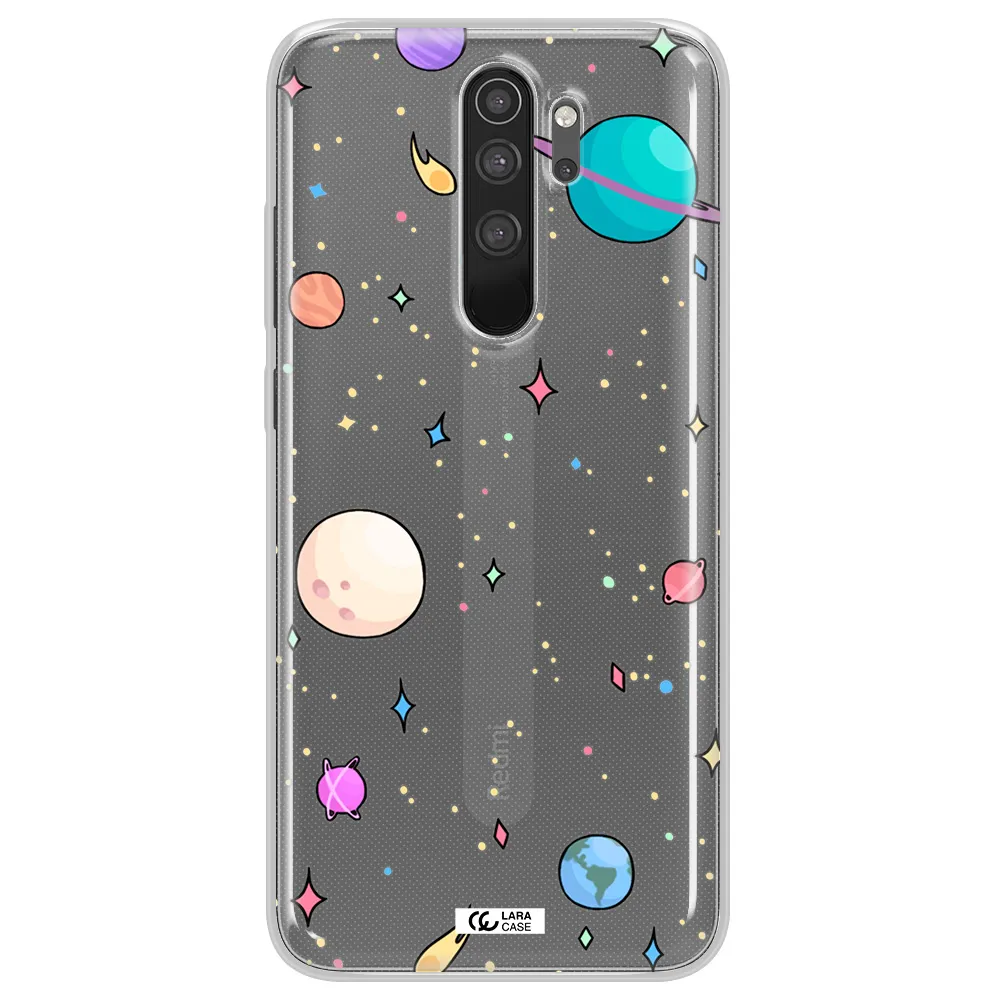 Solar System Print Xiaomi Note 8 Pro Clear TPU Case